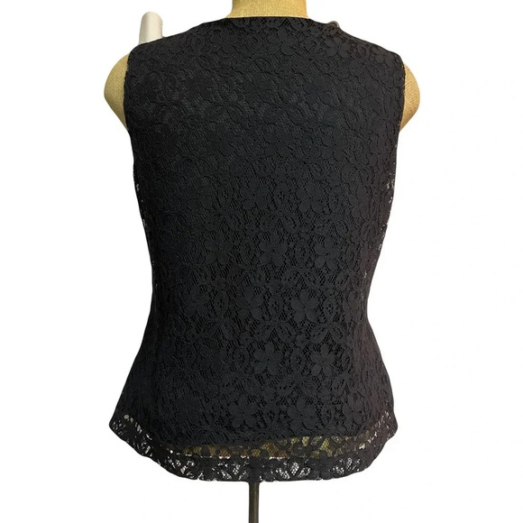 Coldwater Creek black lace tank size 10-12 - Picture 2 of 4
